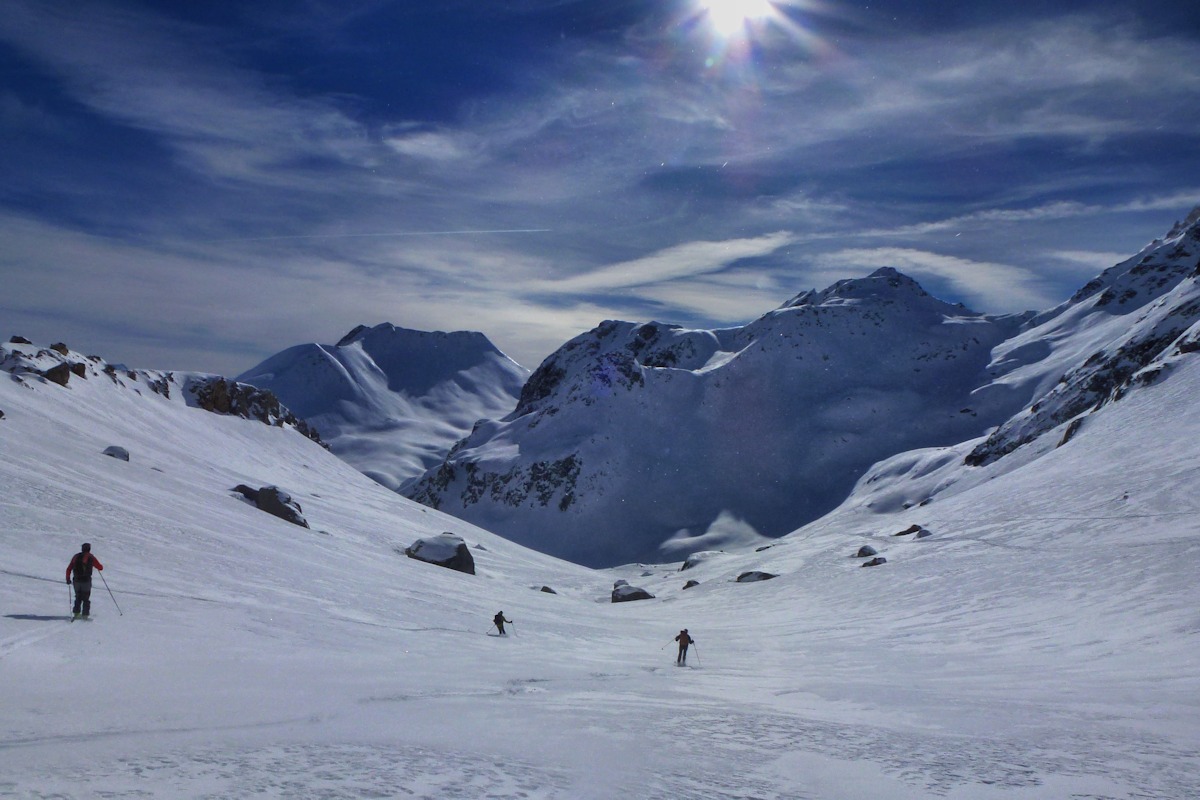 Du bon ski : Dans le fond du vallon.