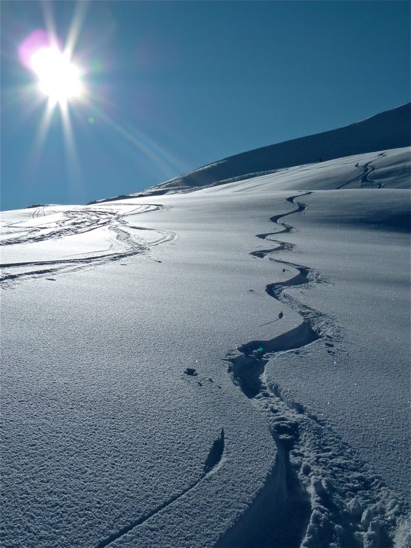 Couloir de la Sallettaz : Partie au-dessus du couloir.