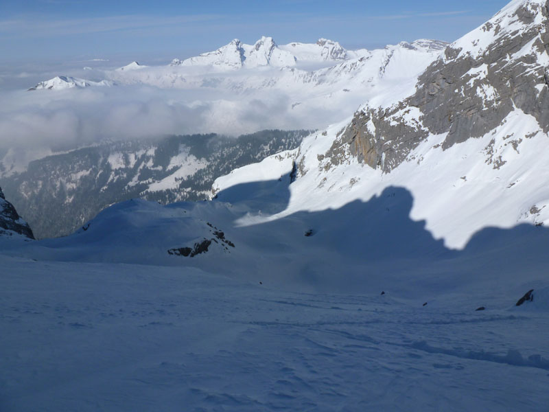 la descente : de la combe de Chombas