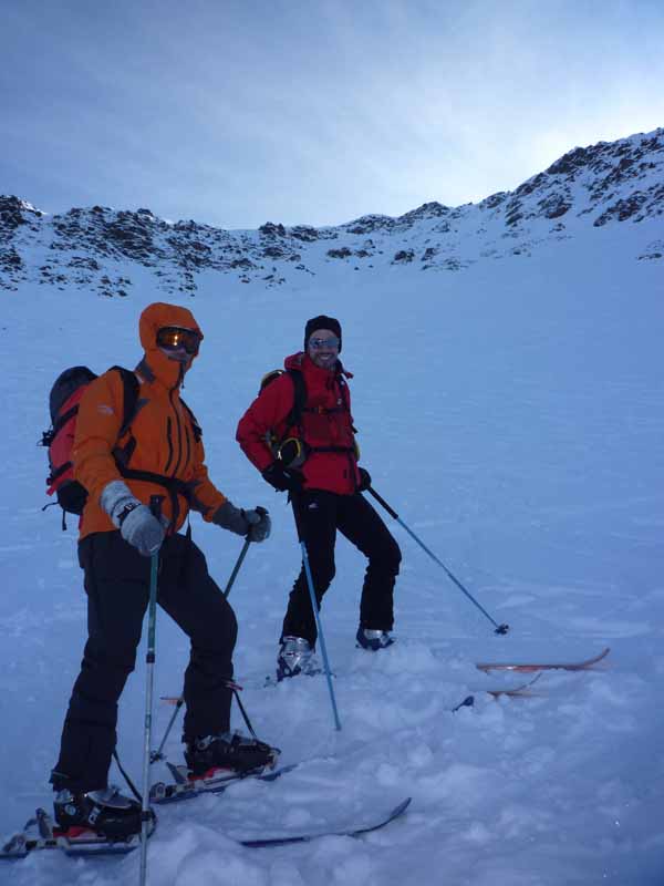 vue d'ensemble : Olivier et Gilles à la descente