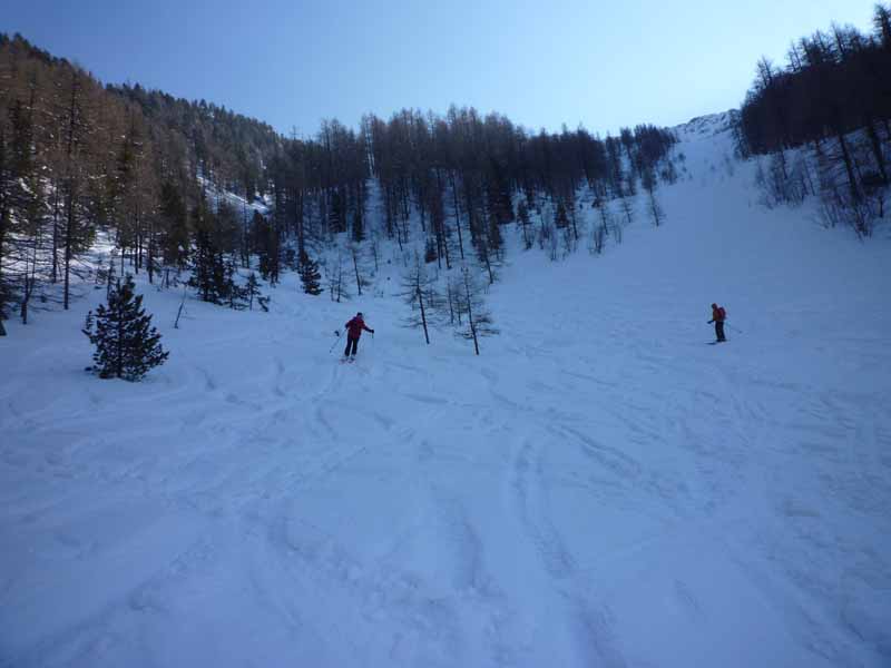 vue d'ensemble : La descente dans l'entrée du coulet