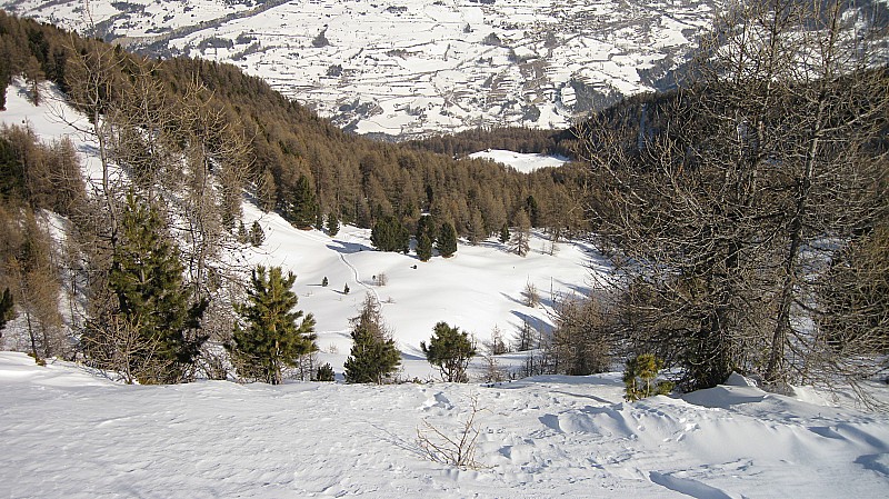 9095 : La trace depuis la crête