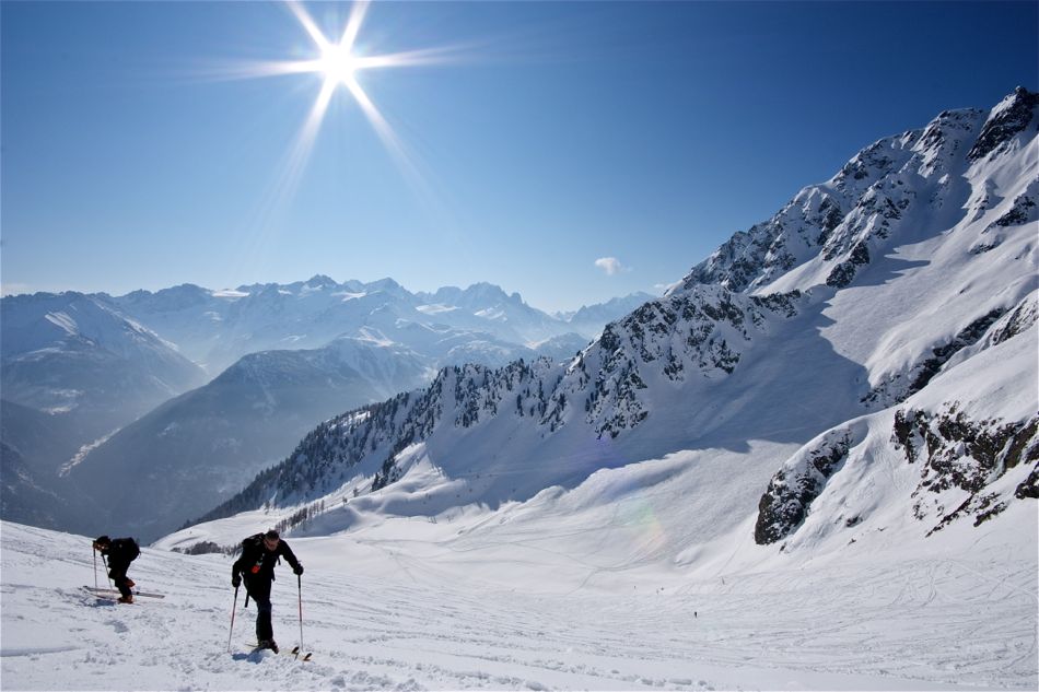 Col de Fenestral en traversée : Montée laborieuse au col de Fenestral.