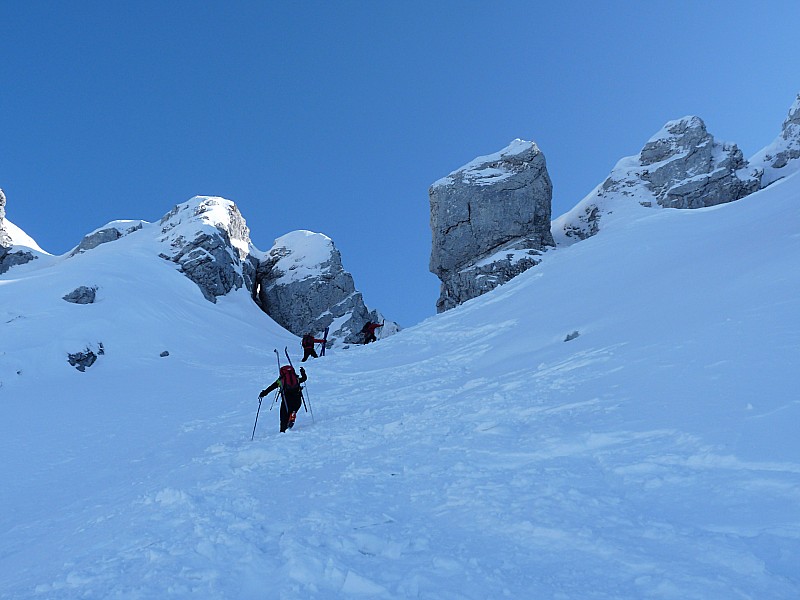 Dent d'Arclusaz : On arrive, 50 m à pied