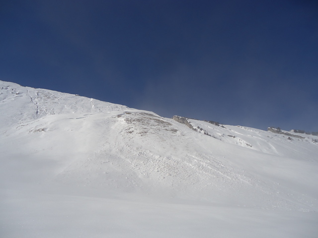 col d'Arclusaz : coulée rive droite