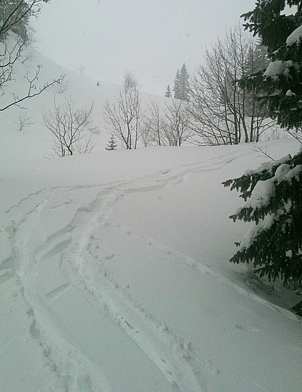 vers chalet Chavan : Le petit passage en bonne neige...