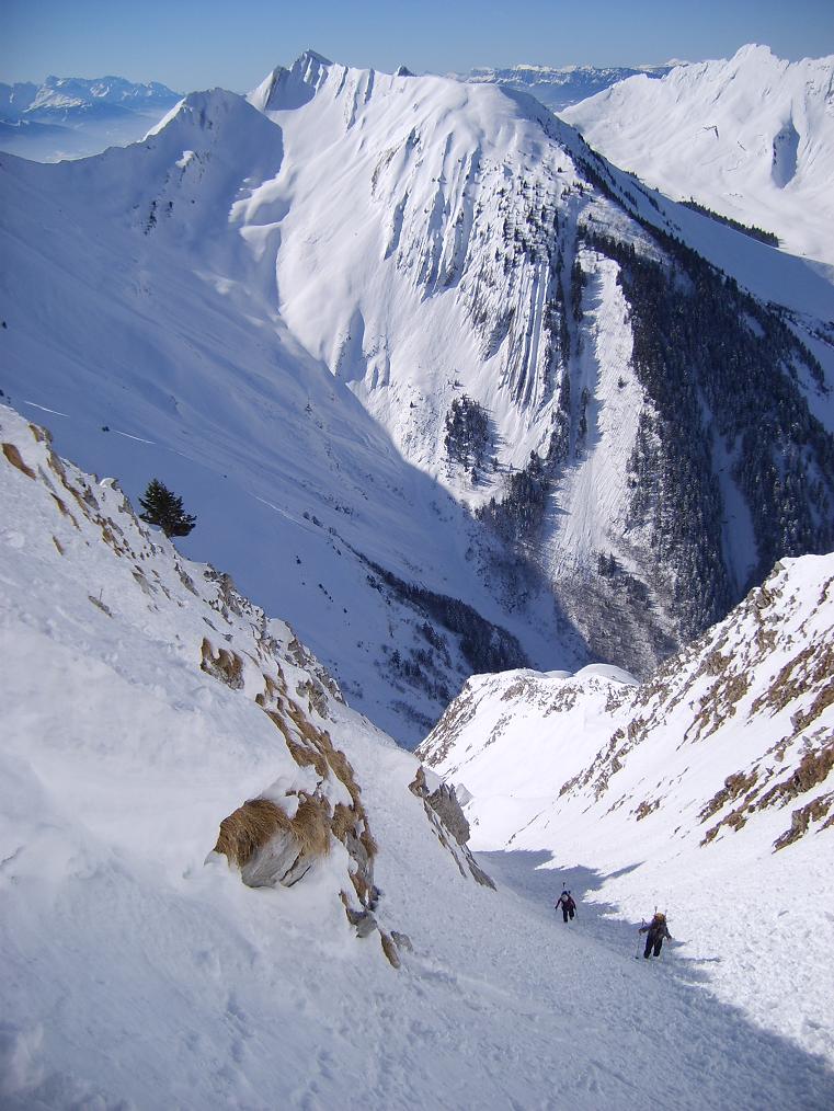 Couloir du Pécloz couloir SO : milieu du couloir