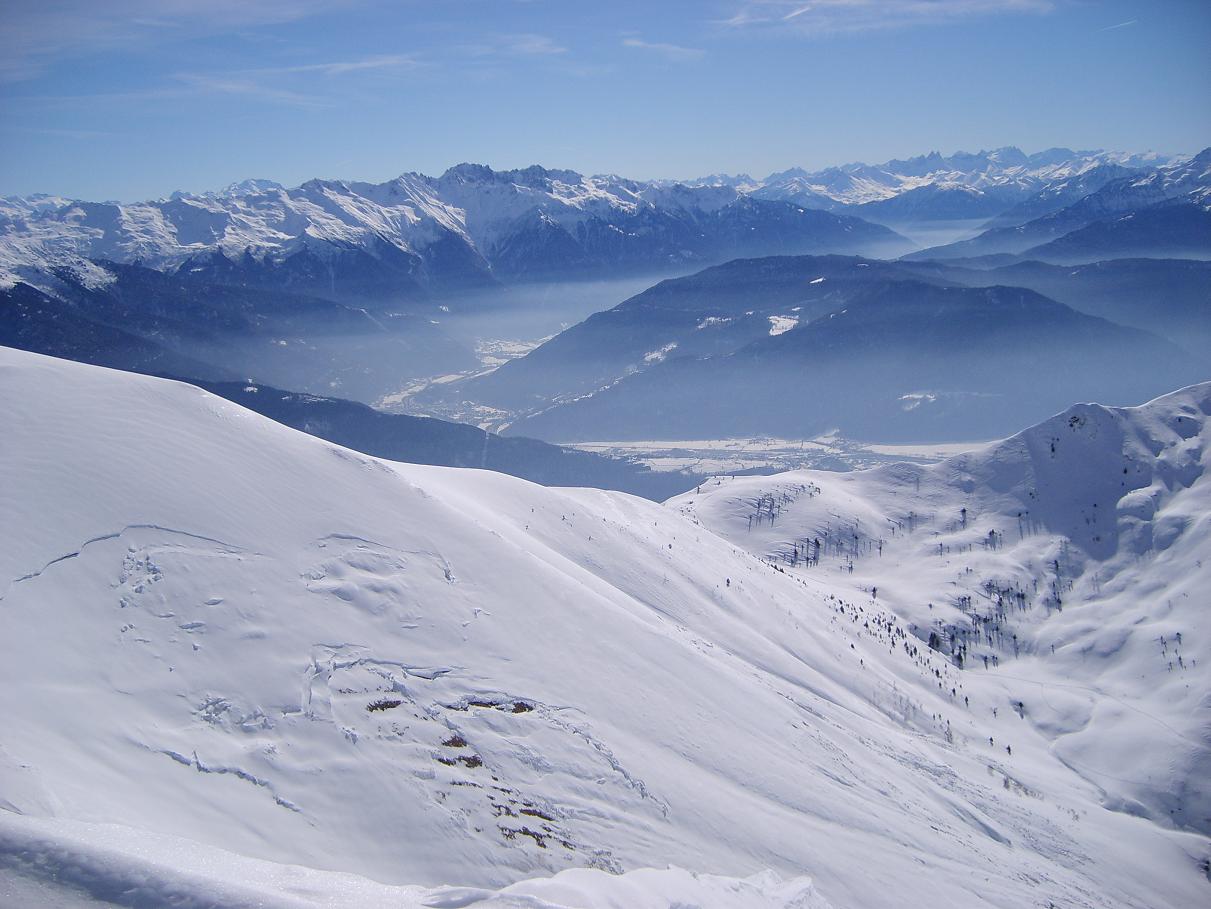 Du sommet du Pécloz : Entrée de la Maurienne