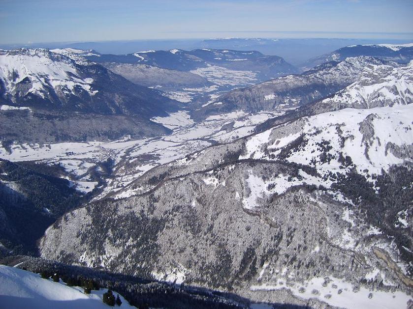 Du sommet du Pécloz : Vallée du Chéran