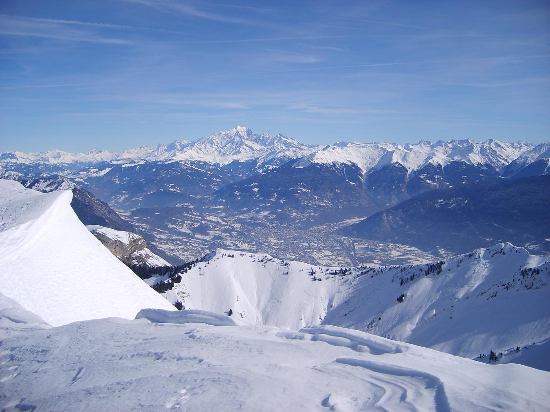 Du sommet du Pécloz : Mont Blanc