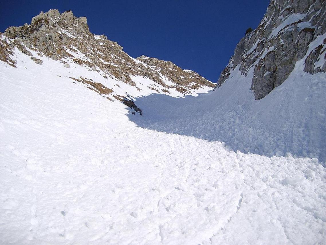 Couloir du Pécloz couloir SO : entrée du couloir
