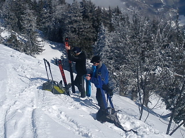 la Pointe : preparatif de descente