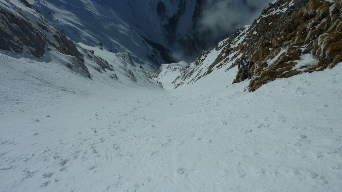 Couloir SW : c'est parti pour 300m de couloir