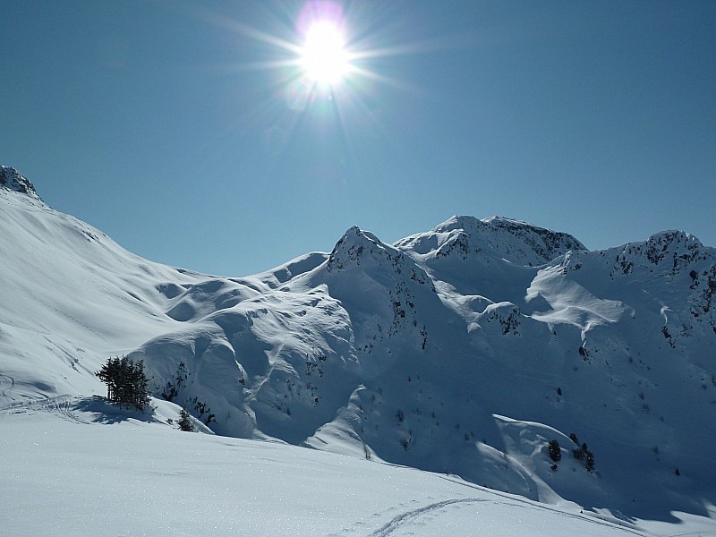 #12 Depuis la butte : vue sur le sommet et le passage direct sur l Depuis la butte : vue sur le sommet et le passage direct sur l'Arpettaz