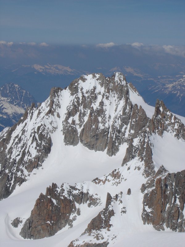 Couloir de la Table : Beau point de vue sur le couloir de la Table à l'Aiguille du Tour