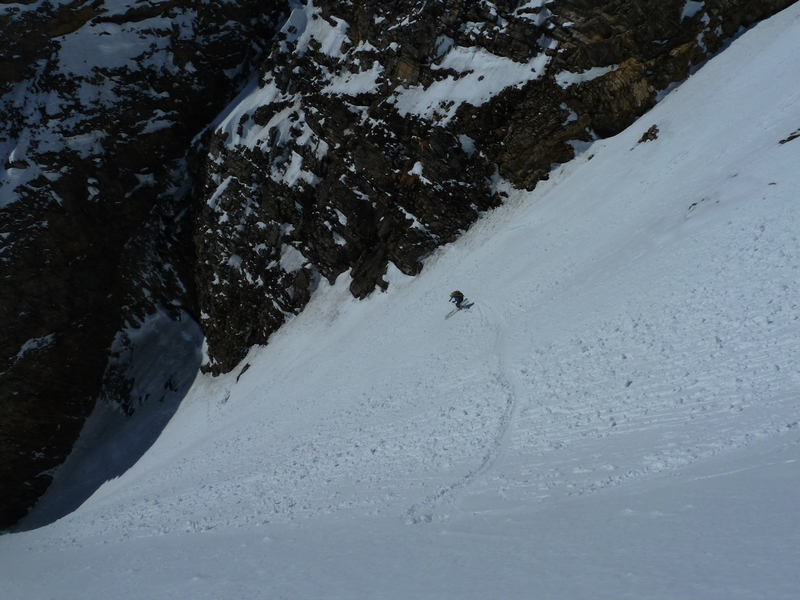 Couloir sud du Repère : Neige parfaite et bon ski !