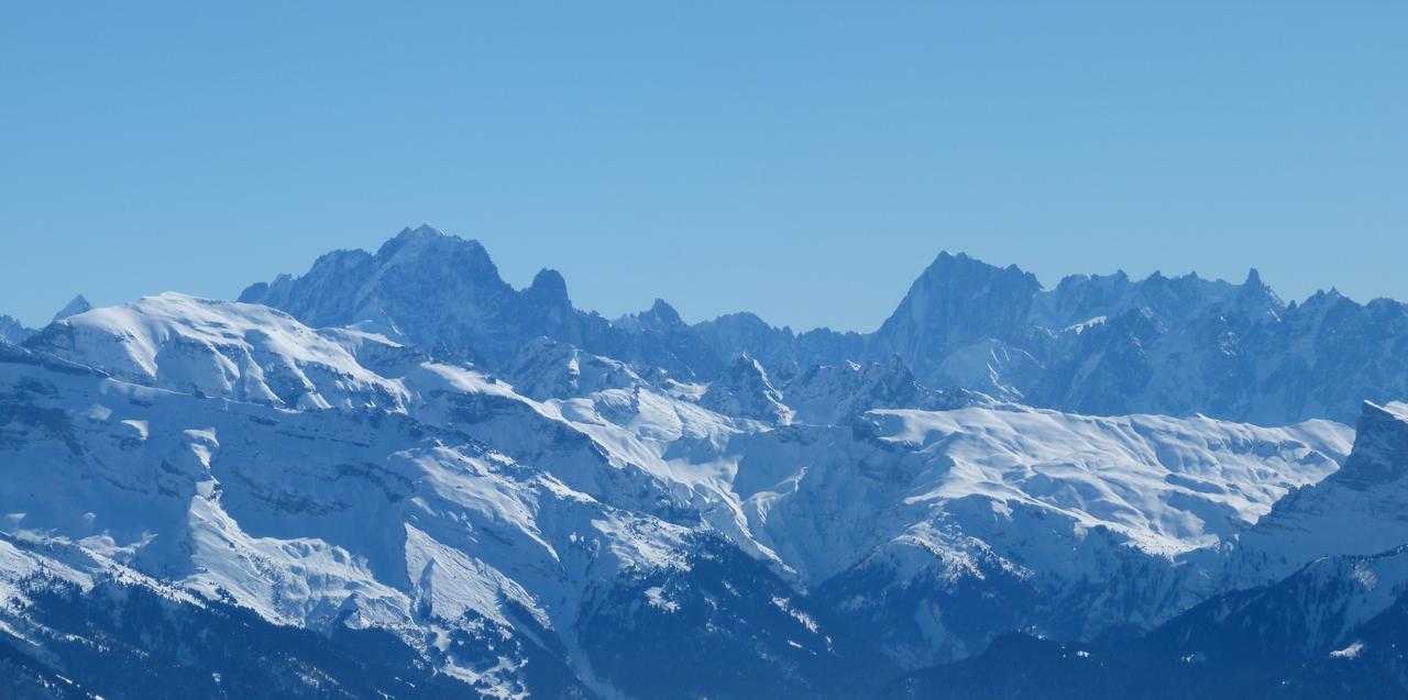 Panorama : De l'Aiguille Verte à la Dent du Géant