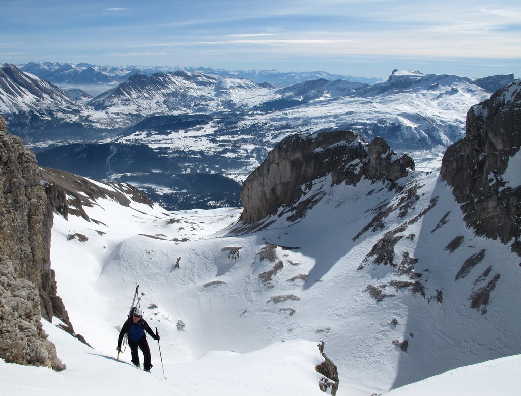 Dans les pentes supérieures