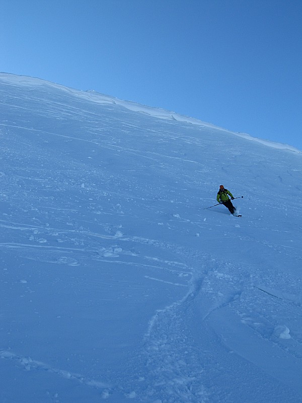 Excellente neige. : Cette face nord était vraiment courte...