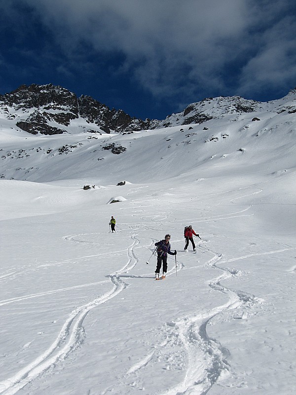 Quelques traces : sympathiques, malgré la lourdeur de la neige.