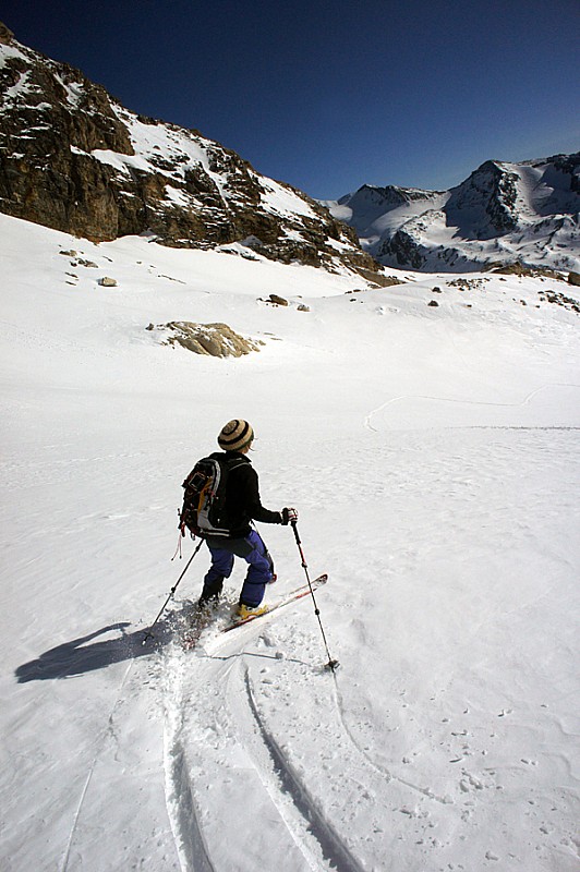 Descente du col de Rhême : On se fait plaisir.