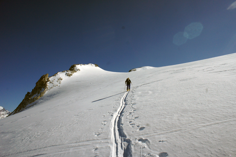 Glacier de Tsantaleneia : On arrive, doucement!