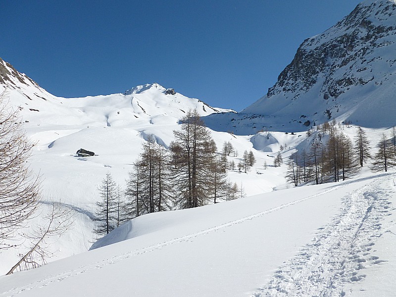 remontée du vallon d'urine : Pente faible