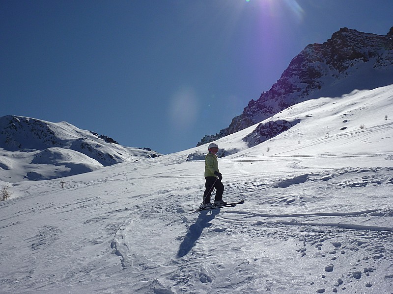 Vallon du Longet : Manon dans la descente