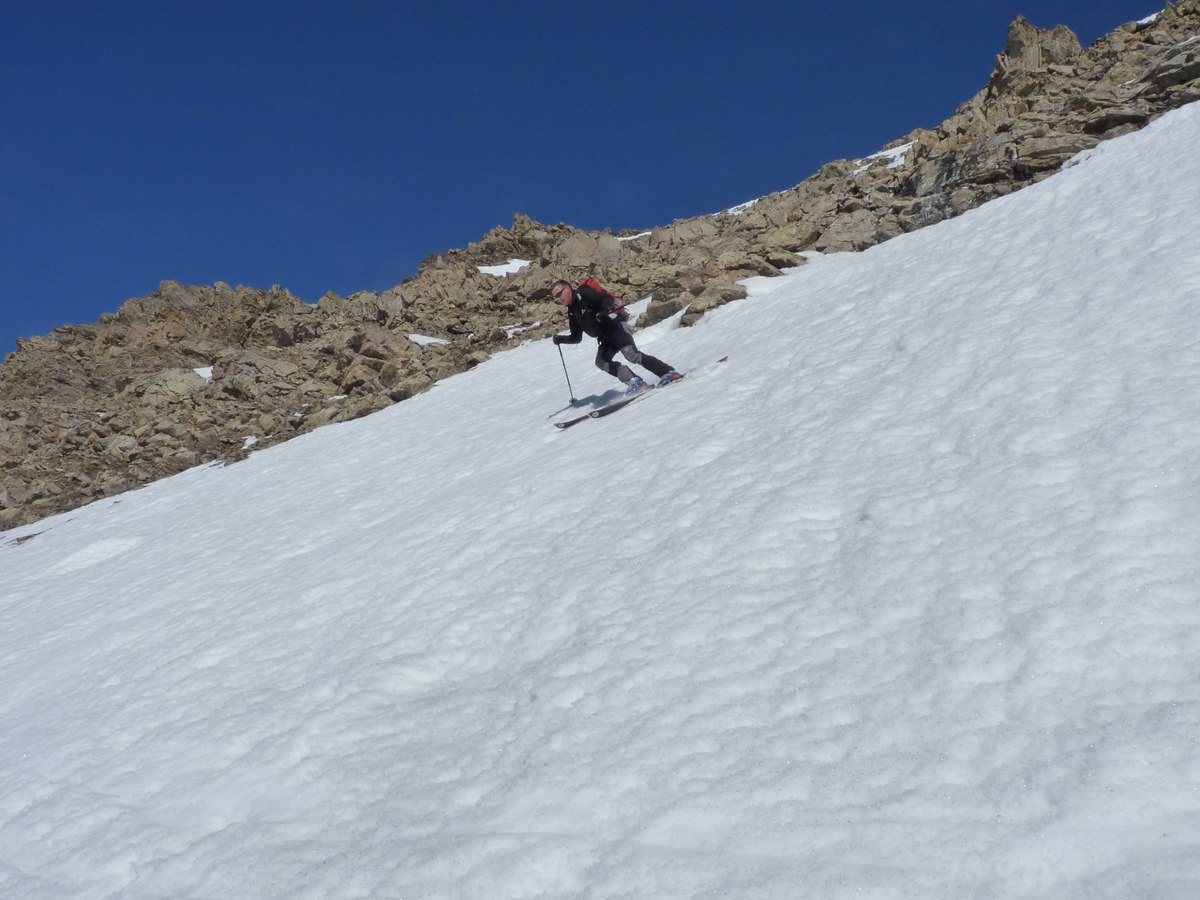 Partie haute de la descente : La moquette est la avec un peu de relief