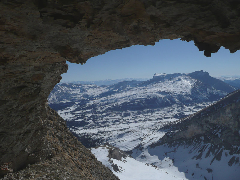 Pic de Bure : Grotte avec vue : on n'est pas venus pour rien !