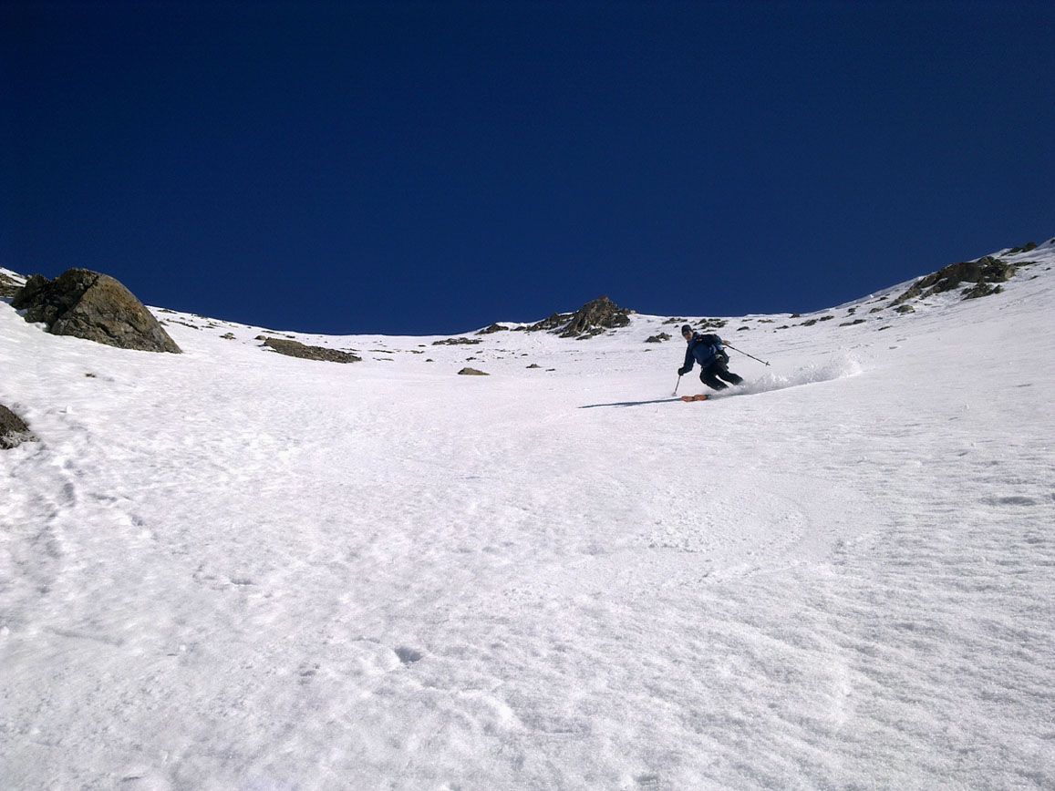Couloir SW de Chaude Maison : Fabrice serein