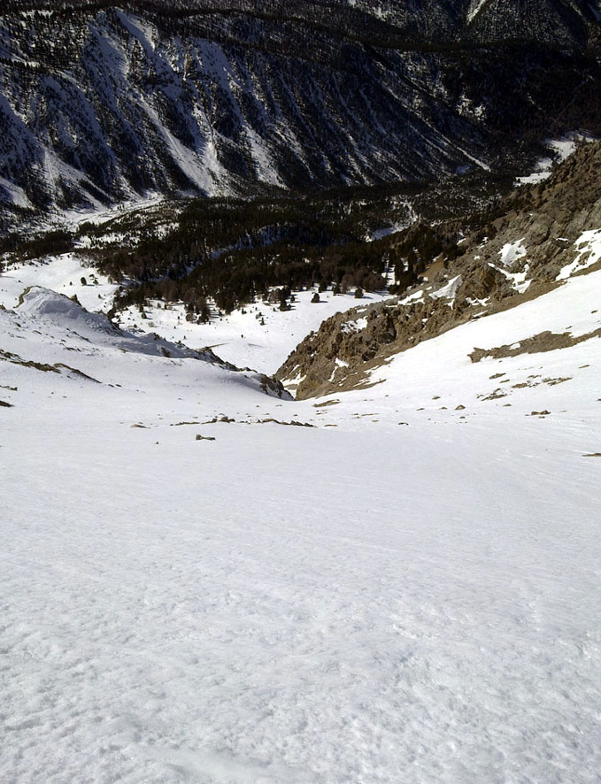 Couloir SW de Chaude Maison : on remontera si ça ne passe pas
