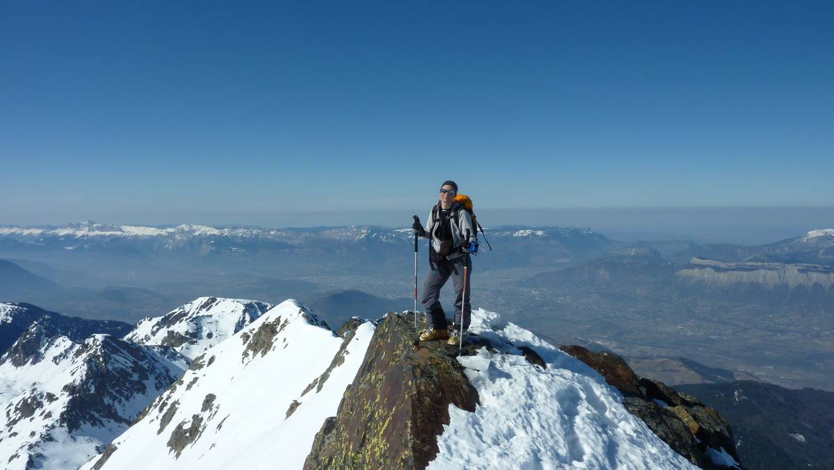Sommet : la photo classique du sommet, 1ere pour Delle à la Grande Lance