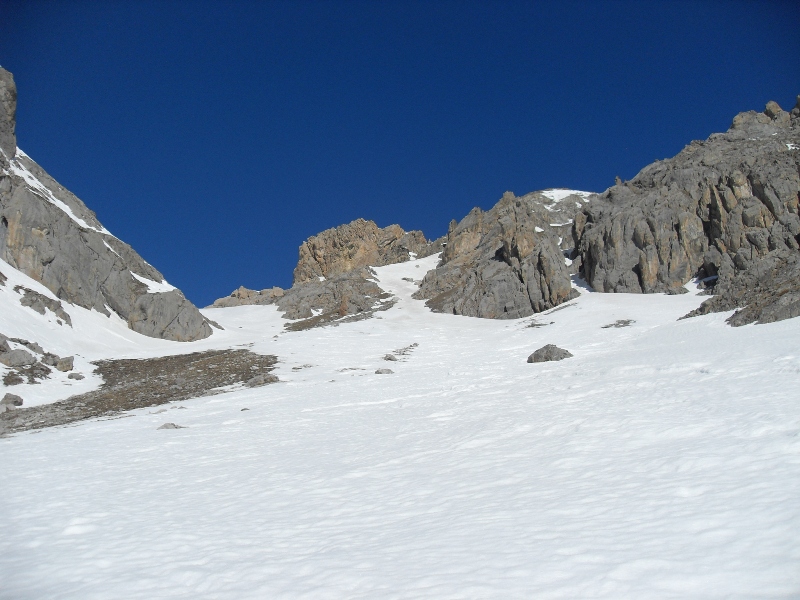 Couloir S sous Rocher Bouchard : vue à la montée