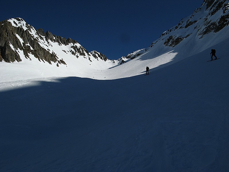 Col de Morétan : Montée vers le col de Morétan avec un soleil assez agréable!