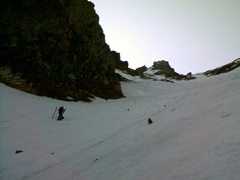 Couloir du Moine : Soupe, soupe et soupe. Plus on descend, et plus il y en a...