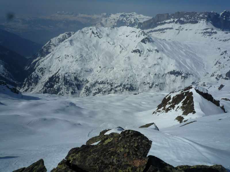 charlanon : la face de montée vue du sommet