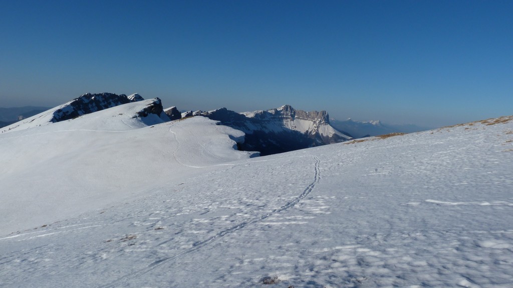 Trace sur la crête : Conditions météo parfaites