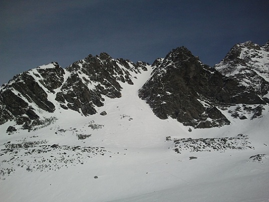 le couloir W des dents de proz : après la descente