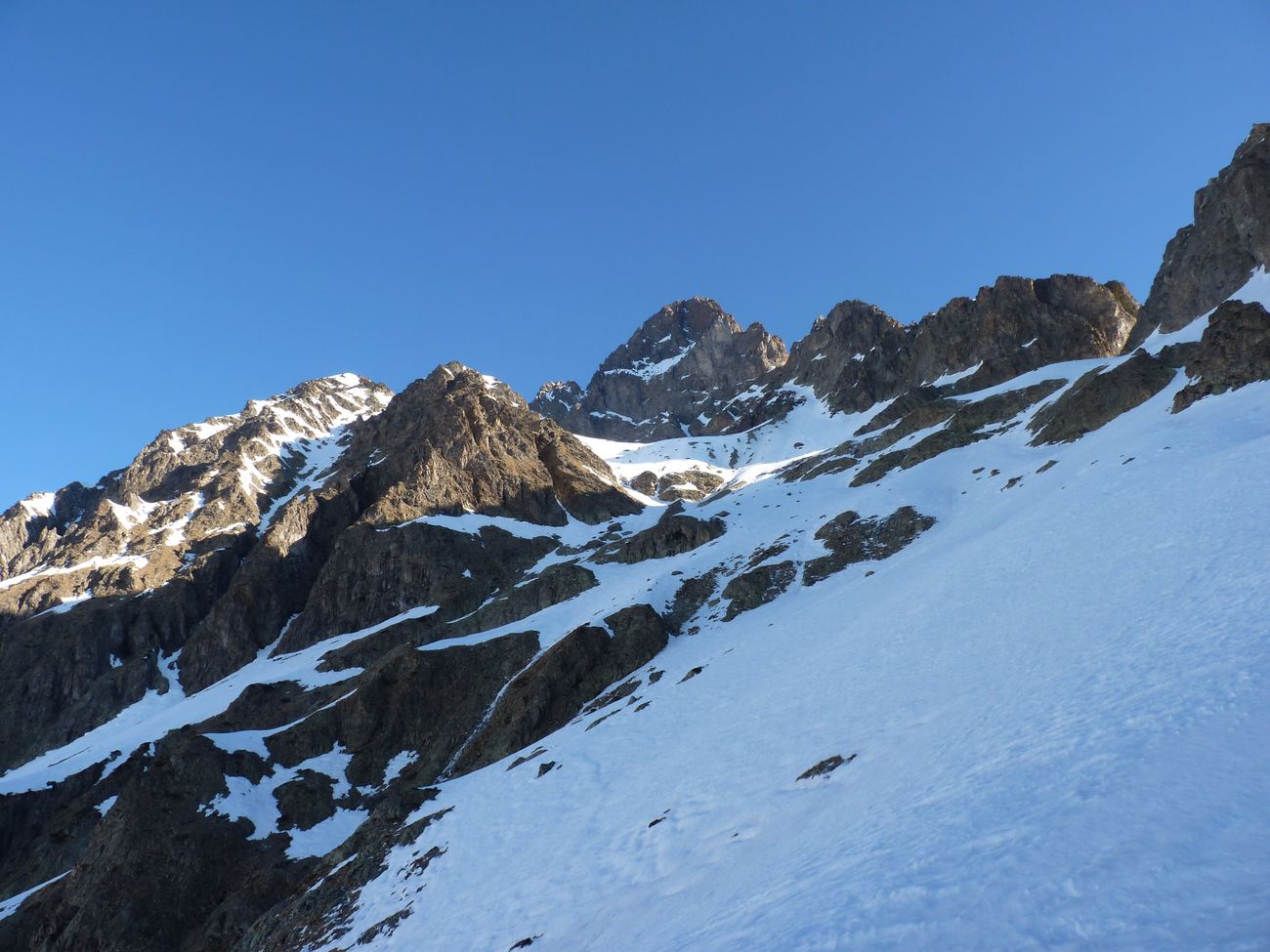 Dans le montée : Dans les pentes sous les Baumes