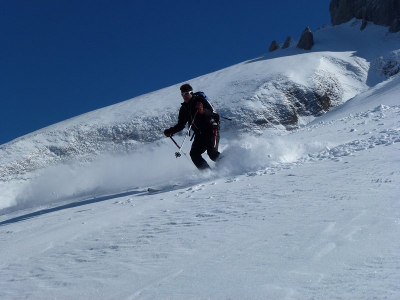 Trou de la Pierre du Mt Blanc : Enfin du soleil