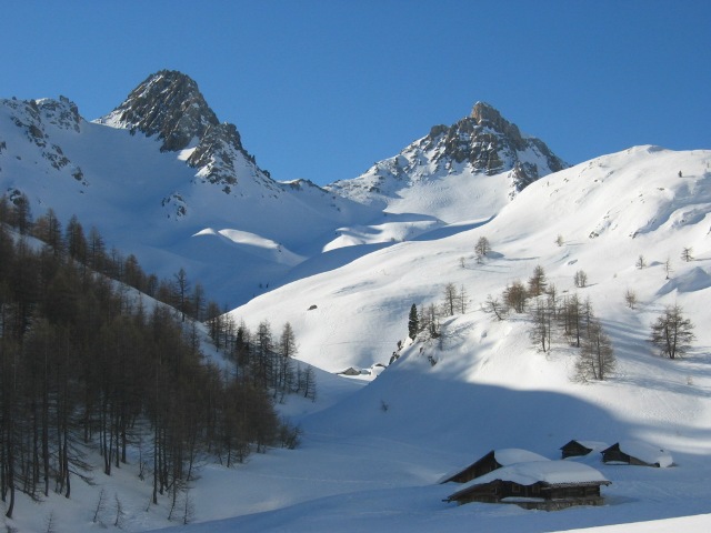 Col de la Rousse : Vue  sur la future descente