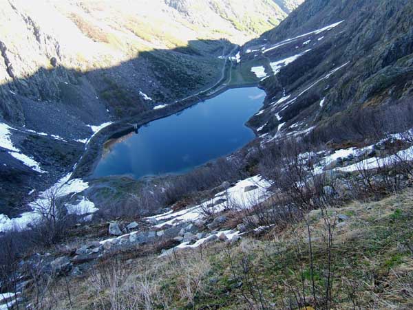 cime de l'Agnel : Le parking du départ lac de la Rovina