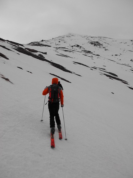 Scolette : Au pied de la facette NW