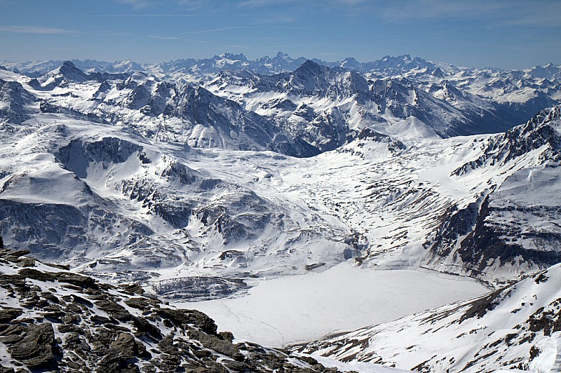 Summit : Le lac du Mont Cenis, vu du sommet