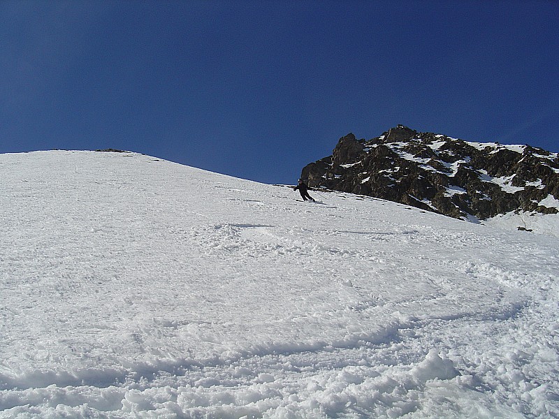 sur le haut des moraines : conditions idéales