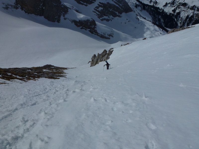 Couloir SW : Remontée du couloir