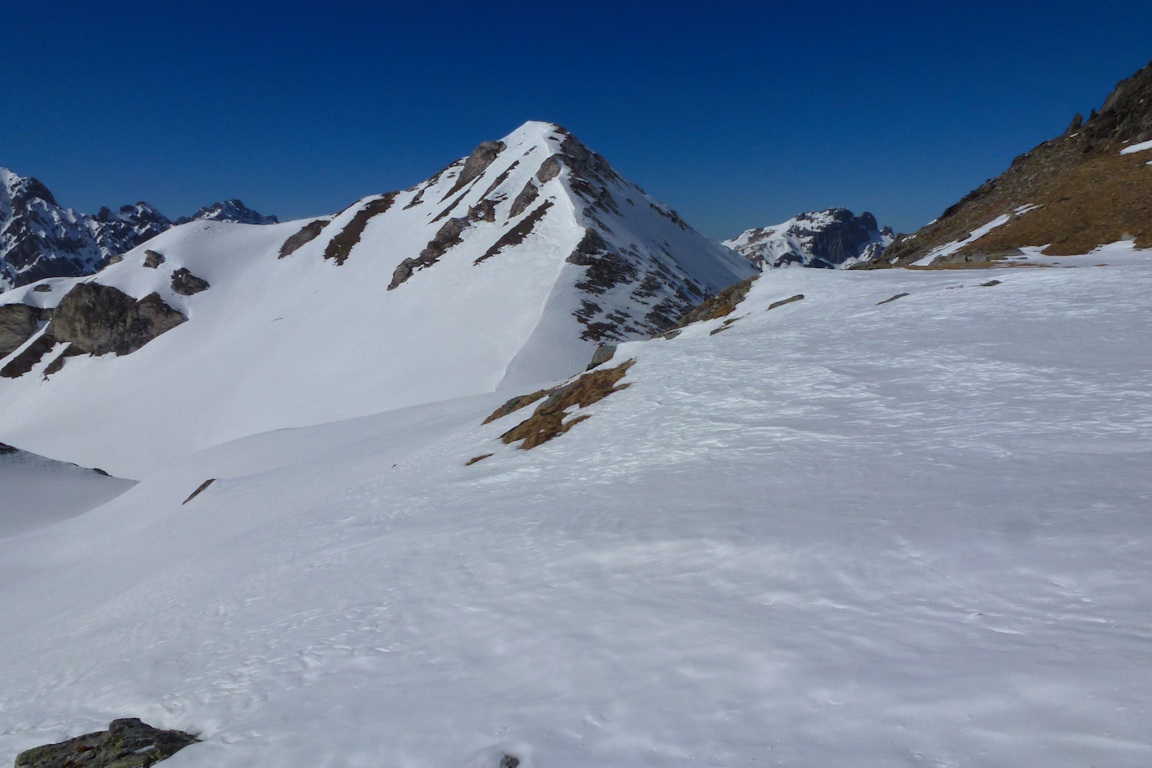 Roc du Blanchon (2747 m) : Juste avant de basculer en versant N.