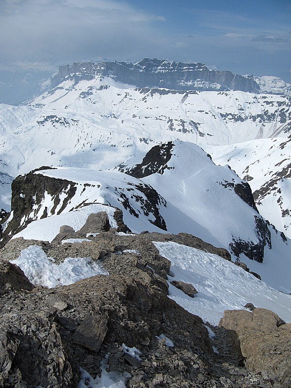 La Pointe Alphonse Favre : depuis l'antécime W de l'Aiguille du Belvédère.