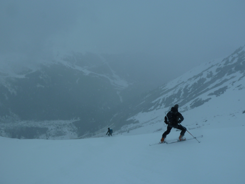 la descente : c'est tout droit